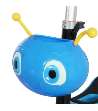 3 en 1 Patinete para Niños de +18 Meses Scooter de 3 Ruedas con Asiento Extraíble Manillar Mango de Empuje Altura Ajustable 62x2