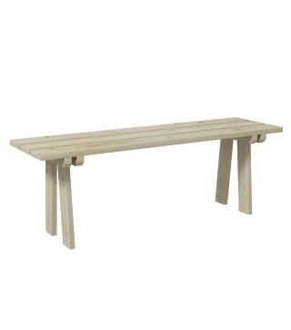 Banco de Madera de 2 Plazas Carga 220 kg Banco de Exterior para Jardín Patio Terraza 130x38x45 cm Natural