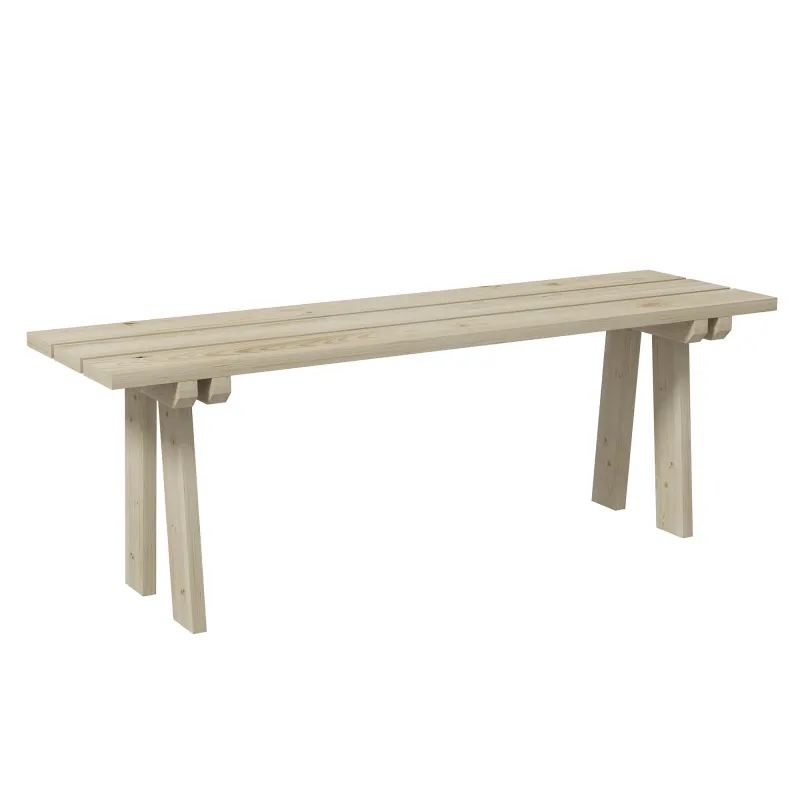 Banco de Madera de 2 Plazas Carga 220 kg Banco de Exterior para Jardín Patio Terraza 130x38x45 cm Natural