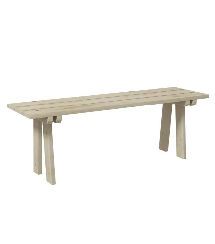 Banco de Madera de 2 Plazas Carga 220 kg Banco de Exterior para Jardín Patio Terraza 130x38x45 cm Natural