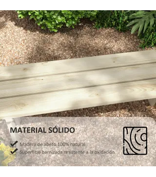 Banco de Madera de 2 Plazas Carga 220 kg Banco de Exterior para Jardín Patio Terraza 130x38x45 cm Natural