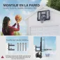 Canasta de Baloncesto de Pared Tablero de Baloncesto con Panel Irrompible para Interior y Exterior 110x23x75 cm Negro