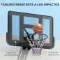 Canasta de Baloncesto de Pared Tablero de Baloncesto con Panel Irrompible para Interior y Exterior 110x23x75 cm Negro
