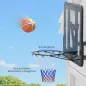 Canasta de Baloncesto de Pared Tablero de Baloncesto con Panel Irrompible para Interior y Exterior 110x23x75 cm Negro