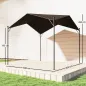 Pérgola de Jardín 3x3 m con Dosel UPF30+ Estructura de Metal Galvanizado Techo Inclinado Pabellón para Exterior Gris