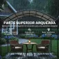 Pérgola de Jardín 3x3 m con Dosel UV30+ Estructura de Metal Galvanizado Techo Arqueado Pabellón para Exterior Crema