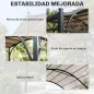Pérgola de Jardín 3x3 m con Dosel UV30+ Estructura de Metal Galvanizado Techo Arqueado Pabellón para Exterior Crema