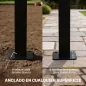 Pérgola de Jardín 3x3 m con Dosel UV30+ Estructura de Metal Galvanizado Techo Arqueado Pabellón para Exterior Crema