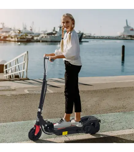 Patinete Eléctrico Plegable para Niños de 7-14 Años, Patinete Eléctrico con Velocidad Max. 12 km/h, Alcance de 8 km, Altura Ajus