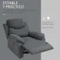 Sillón Reclinable Manualmente 150 Grados con Reposabrazos y Reposapiés Acolchado Grueso de Esponja Soporta hasta 150 kg 97x96x10