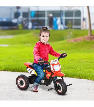 Moto Correpasillos Infantil para Niños de +18 Meses con Apariencia de Moto de Montaña con 3 Ruedas con Luces y Sonido Pedales Di