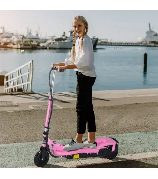 Patinete Eléctrico Plegable para Niños de 7-14 Años, Patinete Eléctrico con Velocidad Max. 12 km/h, Alcance de 8 km, Altura Ajus