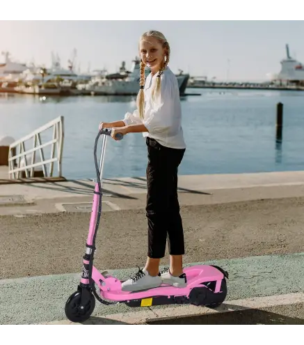 Patinete Eléctrico Plegable para Niños de 7-14 Años, Patinete Eléctrico con Velocidad Max. 12 km/h, Alcance de 8 km, Altura Ajus
