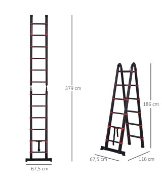 Escalera Telescópica de Aluminio
