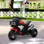 Moto Eléctrica Infantil con Luces Bocina Música Neumáticos Anchos Moto para Niños con Velocidad 3 km/h Rojo