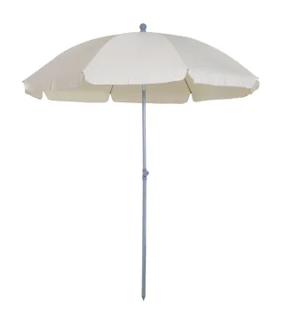Sombrilla de Playa Diámetro de Ø202 cm con Techo Inclinable Poste Desmontable y Pincho Inferior para Jardín Beige