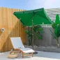 Sombrilla de Terraza de Aluminio 198x130x245 cm Parasol de Jardín Rectangular con Función de Inclinación Verde