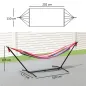 Hamaca con Soporte 310x117cm para Camping con Altura Ajustable y Bolsa de Transporte Carga 120 kg Rayas Naranja y Rojo