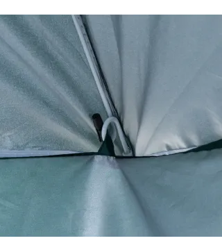 Parasol para Terraza con Panel Lateral Ø220x220 cm con Apertura Manual 8 Varillas de Acero y Bolsa de Transporte Verde