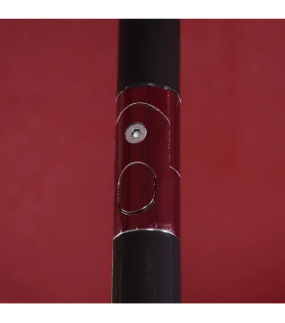 Sombrilla de Terraza de Aluminio 198x130x245 cm Parasol de Jardín Rectangular con Función de Inclinación Rojo Vino