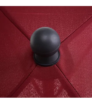 Sombrilla de Terraza de Aluminio 198x130x245 cm Parasol de Jardín Rectangular con Función de Inclinación Rojo Vino