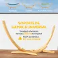 Soporte para Hamaca de Madera 325x120x118 cm Estructura para Hamaca Carga Máx. 120 kg para Jardín Terraza Interiores y Exteriore