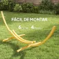 Soporte para Hamaca de Madera 325x120x118 cm Estructura para Hamaca Carga Máx. 120 kg para Jardín Terraza Interiores y Exteriore