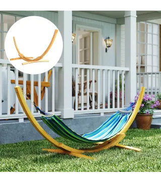 Soporte para Hamaca de Madera 325x120x118 cm Estructura para Hamaca Carga Máx. 120 kg para Jardín Terraza Interiores y Exteriore