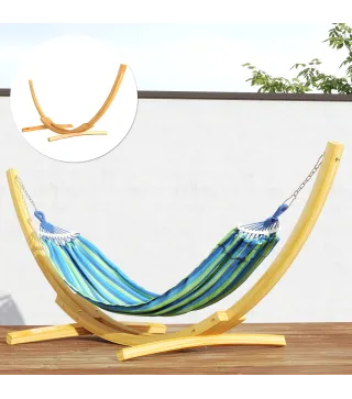 Soporte para Hamaca de Madera 325x120x118 cm Estructura para Hamaca Carga Máx. 120 kg para Jardín Terraza Interiores y Exteriore