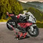 Gato Hidráulico de Motocicletas Soporte 680 kg Elevador ATV para Garaje Pista Altura Ajustable 24-36 cm con Plataforma Almohadil