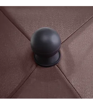 Sombrilla de Terraza de Aluminio 198x130x245 cm Parasol de Jardín Rectangular con Función de Inclinación Café