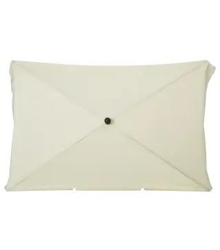 Sombrilla de Terraza de Aluminio 198x130x245 cm Parasol de Jardín Rectangular con Función de Inclinación Beige