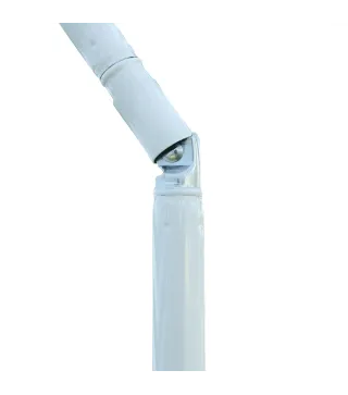 Sombrilla de Playa Ø180 cm con Techo Inclinable y Poste de Metal Protección Solar para Jardín Terraza Exterior Rayas Verde y Bla