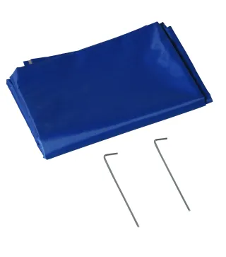 Parasol para Terraza con Panel Lateral Ø220x220 cm con Apertura Manual 8 Varillas de Acero y Bolsa de Transporte Azul