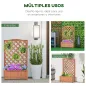Macetero con Soporte para Trepadora Cultivos Plantas Flores para Terraza Jardín Exterior 70x28x117 cm Marrón