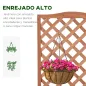 Macetero con Soporte para Trepadora Cultivos Plantas Flores para Terraza Jardín Exterior 70x28x117 cm Marrón