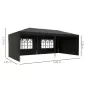 Carpa de Jardín 6x3m con 4 Paredes Laterales 2 Ventanas Visibles Cenador Gazebo de Exterior para Fiestas Eventos Gris Carpa de Jardín 6x3m con 4 Paredes Laterales 2 Ventanas Visibles Cenador Gazebo de Exterior para Fiestas Eventos Gris