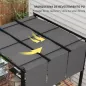 Cenador para Exterior 3x3 m con Techo Deslizante Marco de Acero Impermeable y Anti-UV para Terraza Patio Gris Oscuro