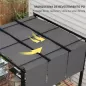 Cenador para Exterior 3x3 m con Techo Deslizante Marco de Acero Impermeable y Anti-UV para Terraza Patio Gris Oscuro