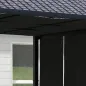 Cenador para Exterior 3x3 m con Techo Deslizante Marco de Acero Impermeable y Anti-UV para Terraza Patio Gris Oscuro