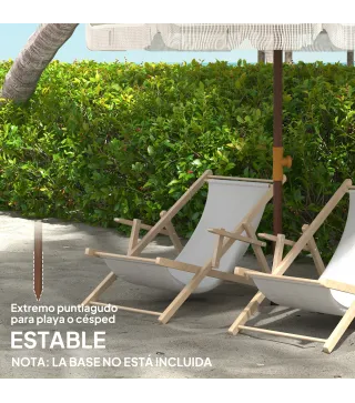 Sombrilla de Playa con Flecos Ø190x210 cm con Protección UV40+ Antiviento Impermeable y Bolsa de Transporte Verde