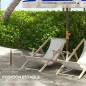 Sombrilla de Playa con Flecos Ø190x210 cm con Protección UV40+ Antiviento Impermeable Bolsa de Transporte Azul y Blanco