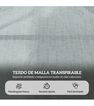 Tumbona Plegable Respaldo Ajustable Orificio de Lectura Reposacabezas y Brazos Carga 120 kg 145x72x89 cm Gris Oscuro