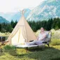 Tumbona de Jardín Plegable con Respaldo Ajustable en 4 Niveles Orificio de Lectura y Reposacabezas 145x72x89 cm Crema Tumbona de Jardín Plegable con Respaldo Ajustable en 4 Niveles Orificio de Lectura y Reposacabezas 145x72x89 cm Crema
