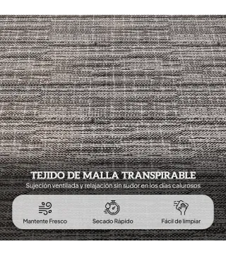 Tumbona de Jardín Plegable con Respaldo Ajustable en 4 Niveles Orificio de Lectura y Reposacabezas 194x72x31 cm Gris