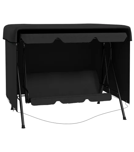 Funda Protectora Impermeable para Balancín de Jardín 3 Plazas con Cremallera Antipolvo y Antiviento 215x155x150 cm