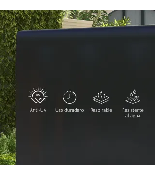 Funda Protectora Impermeable para Balancín de Jardín 3 Plazas con Cremallera Antipolvo y Antiviento 215x155x150 cm