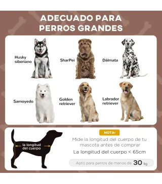 Cama para Perros Elevada con Toldo Marco de Acero y Bolsa de Transporte para Interior y Exterior 106x76x94 cm Café