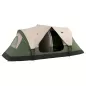 Tienda de Campaña Plegable con 2 Habitaciones y Bolsa de Transporte Impermeable 450x215x180 cm Verde Oliva y Marrón Tienda de Campaña Plegable con 2 Habitaciones y Bolsa de Transporte Impermeable 450x215x180 cm Verde Oliva y Marrón