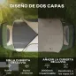 Tienda de Campaña Plegable con 2 Habitaciones y Bolsa de Transporte Impermeable 450x215x180 cm Verde Oliva y Marrón
